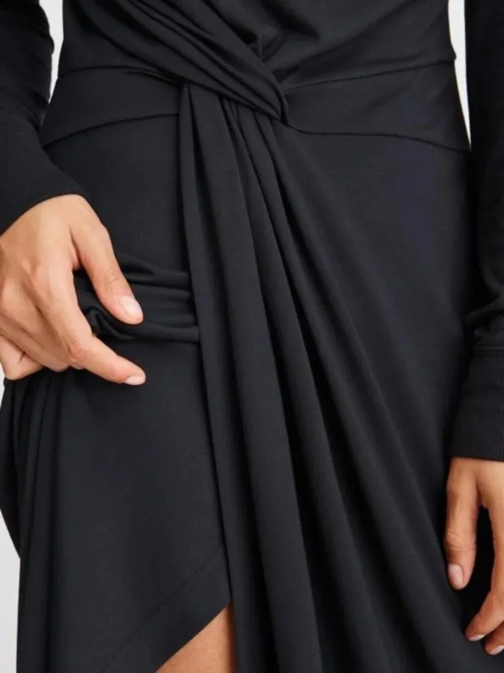 Rag & Bone Shawl Wrap Turtleneck Midi Dress - Picture 8 of 8